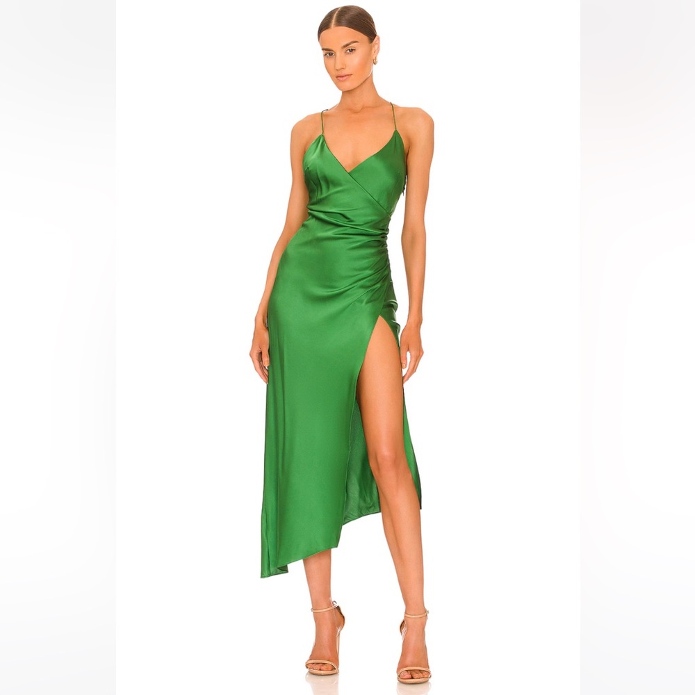 SER.OY.A Emma silk green dress small